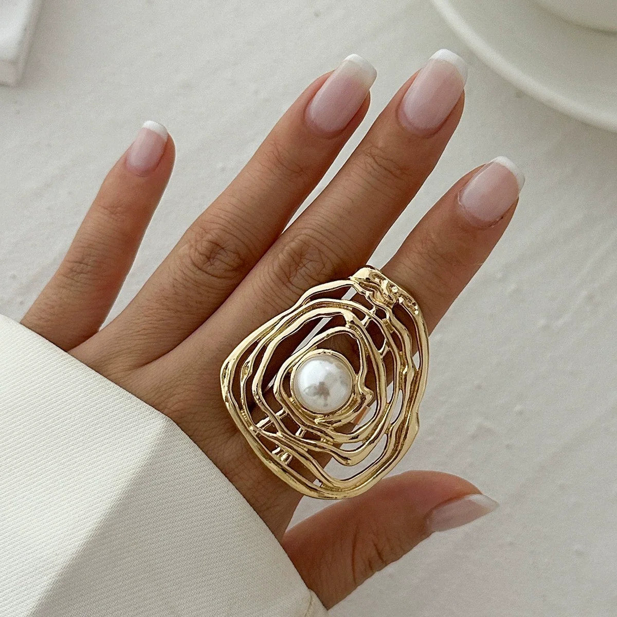 4 Pcs Exaggerated Gold Color